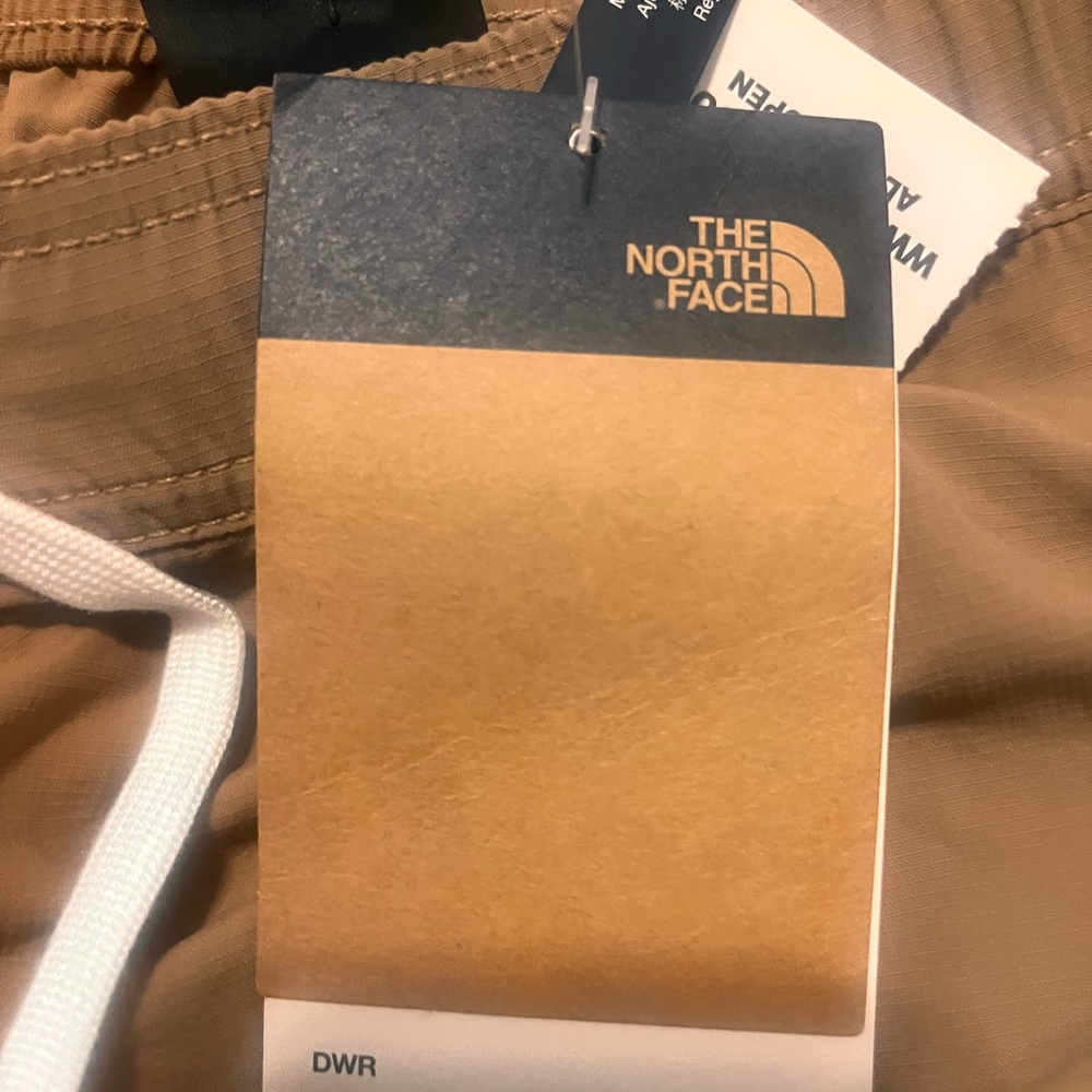 The North Face Tan Athletic Shorts with White Drawstring - Picture 2 of 7